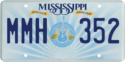 MS license plate MMH352
