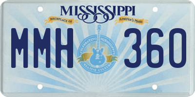 MS license plate MMH360