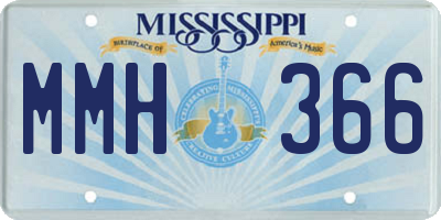 MS license plate MMH366