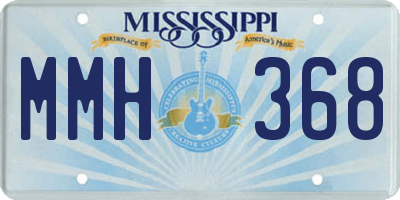 MS license plate MMH368
