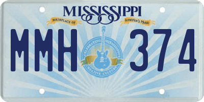 MS license plate MMH374