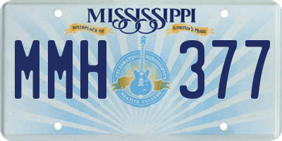 MS license plate MMH377