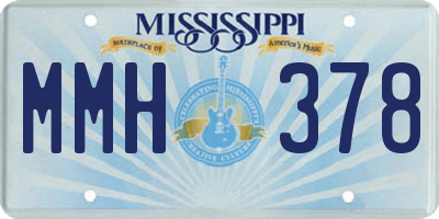 MS license plate MMH378