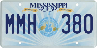 MS license plate MMH380