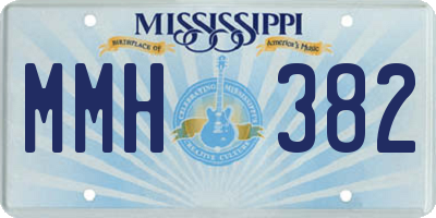 MS license plate MMH382