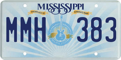 MS license plate MMH383