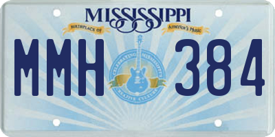MS license plate MMH384