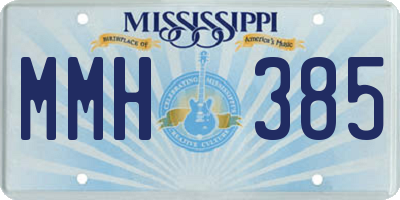 MS license plate MMH385