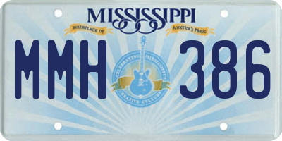 MS license plate MMH386