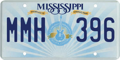 MS license plate MMH396