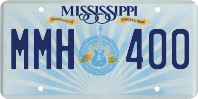 MS license plate MMH400