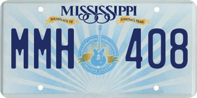 MS license plate MMH408