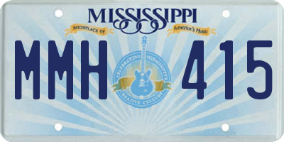 MS license plate MMH415