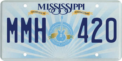 MS license plate MMH420