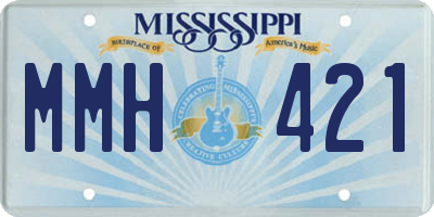 MS license plate MMH421