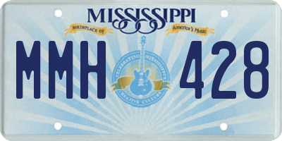 MS license plate MMH428