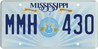 MS license plate MMH430