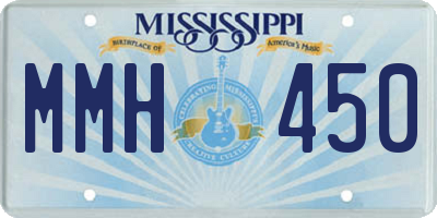 MS license plate MMH450