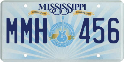 MS license plate MMH456