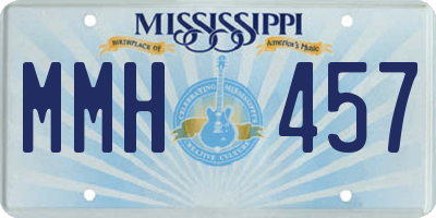 MS license plate MMH457