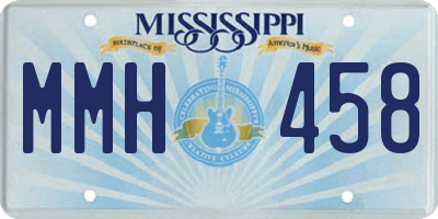 MS license plate MMH458