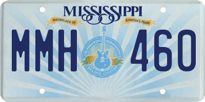MS license plate MMH460