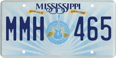 MS license plate MMH465