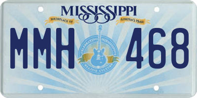 MS license plate MMH468