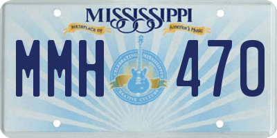 MS license plate MMH470