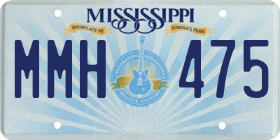 MS license plate MMH475