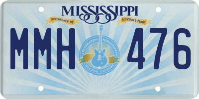 MS license plate MMH476