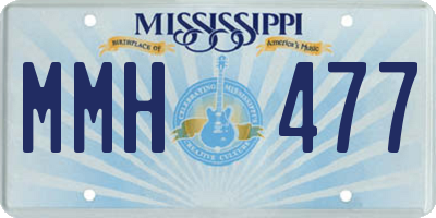 MS license plate MMH477