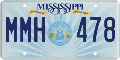 MS license plate MMH478