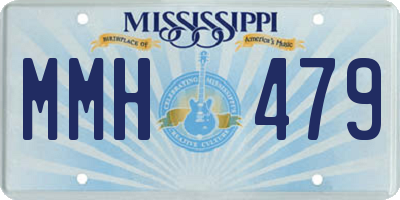 MS license plate MMH479