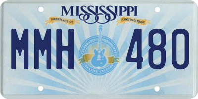 MS license plate MMH480