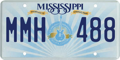 MS license plate MMH488