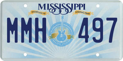 MS license plate MMH497