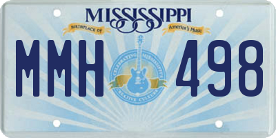 MS license plate MMH498
