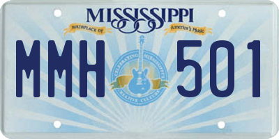 MS license plate MMH501
