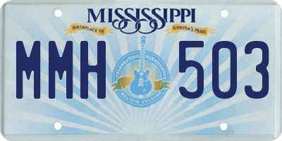 MS license plate MMH503