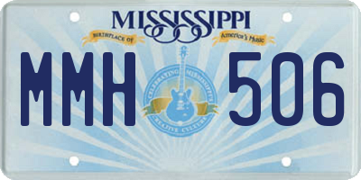 MS license plate MMH506