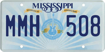 MS license plate MMH508