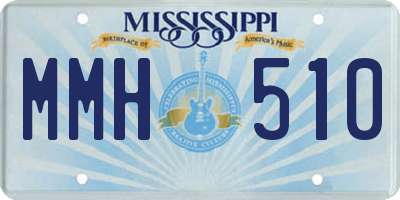 MS license plate MMH510