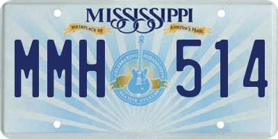MS license plate MMH514
