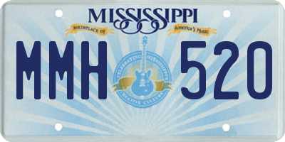 MS license plate MMH520