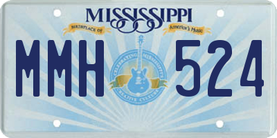 MS license plate MMH524