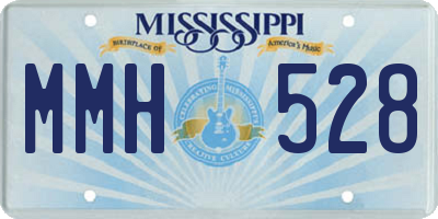 MS license plate MMH528