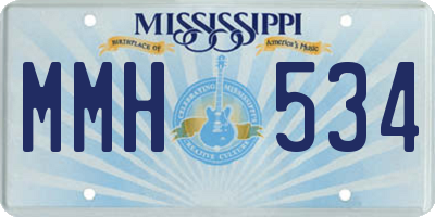 MS license plate MMH534