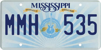 MS license plate MMH535