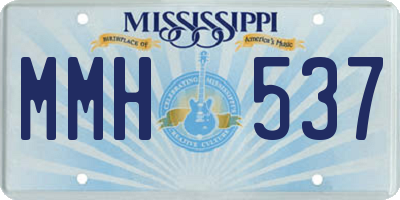 MS license plate MMH537